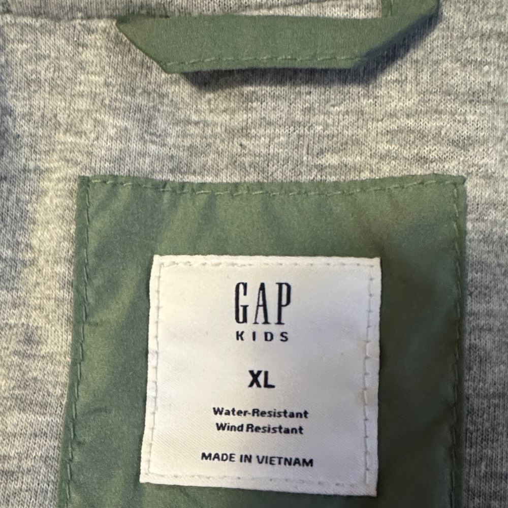 GAP Kids XL Gray and Green Jacket